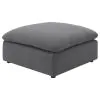 Coaster Fine Furniture 551457 Hobson - Square Upholstered Ottoman - Charcoal