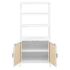 Coaster Fine Furniture 961652 Amherst - 3-Shelf Radio Weave Cane Metal Accent Cabinet - White