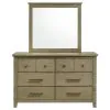 Coaster Fine Furniture 207533M Hazlewood - 6-Drawer Bedroom Dresser With Mirror - Vineyard Oak