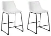Ashley Furniture D372-724 Ashley Furniture D372-724 Centiar - Upholstered Barstool (Set of 2) - White