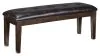 Ashley Furniture D596-00 Haddigan - Large UPH Dining Room Bench - Dark Brown