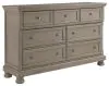 Ashley Furniture B733-31 Lettner - Dresser - 7-drawers - Light Gray