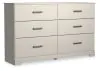 Ashley Furniture B2588-31 Stelsie - Six Drawer Dresser - White
