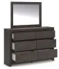 Ashley Furniture PCB3370B1 Fraluna - Dresser And Mirror - Charcoal