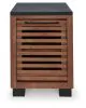Ashley Furniture T737-7 Kallari - Chair Side End Table - Warm Brown / Black