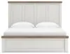 Ashley Furniture B4615B13 Ashley Furniture B4615B13 Savonport - King Panel Bed With Under Bed Storage Unit - White / Brown
