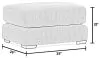 Jackson Furniture Industries 230110-1625/18 Hyde Park - Ottoman - Stone