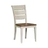 Liberty Furniture 652-C2000S Farmhouse Reimagined - Ladder Back Side Chair - Antique White / Chestnut Tops