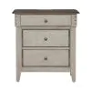 Liberty Furniture 457-BR61 Ivy Hollow - 3 Drawer Nightstand With Charging Station - Weathered Linen / Dusty Taupe