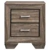 CoasterEveryday 204192 Kauffman - 2-Drawer Nightstand - Washed Taupe