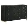 Coaster Fine Furniture 224330KE-S5 Arini - 5 Piece Eastern King Bedroom Set - Black And Natural