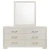 CoasterEssence 202993M Jessica - 6-Drawer Dresser With Mirror - Cream White