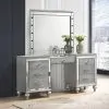 New Classic 02-9698S-VM Valentino - Vanity Table & Mirror - Silver