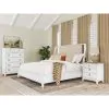 Riverside Furniture 91474-91475-91476 Maddox - Queen Upholstered Spindle Bed - White