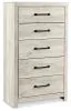 Ashley Furniture B192-46 Cambeck - Five Drawer Chest - Whitewash