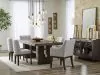 Ashley Furniture D984/45/01(6)/01A(2)/60 Burkhaus - 10 Pc. - Dining Room Extension Table, 6 Side Chairs, 2 Arm Chairs, Server - Dark Brown