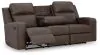 Ashley Furniture 6330689 Lavenhorne - Rec Sofa W/Drop Down Table - Granite