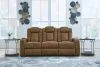 Ashley Furniture 60703/15/18 Wolfridge - 2 Pc. - Power Reclining Sofa, Power Reclining Loveseat With Console - Brindle