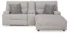 Ashley Furniture 93605S4 Acklen Place - 3-Piece Power Reclining Sectional Sofa With Raf Chaise - Pewter