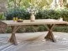Ashley Furniture PCP790-625 Laguna Heights - Rectangular Dining Table With Umbrella Option - Beige
