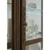 Pulaski Furniture 102003 PFC Curios - Lighted Curved Front 4 Shelf Curio Cabinet - Maple Brown