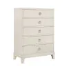 Samuel Lawrence Furniture S916-040 Madison - 5-Drawer Chest in a Grey-White Wash Finish - Natural