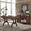 Liberty Furniture 411-HO-CDS Arlington House - 2 Piece Complete Desk Set - Cobblestone Brown