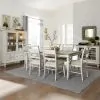 Liberty Furniture 661W-CD-7RLS Whitney - 7 Piece Rectangular Table Set - Antique Linen / Weathered Gray