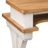 Liberty Furniture 652-OT7636 Farmhouse Reimagined - Console Bar Table - Antique White / Chestnut Tops