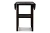 New Classic D1701-42S-EBY New Classic D1701-42S-EBY Gia - 3 Piece Dining Set (Counter Drop Leaf Table & 2 Chairs) - Ebony
