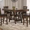 CoasterEssence 115208 Dewey - Rectangular Counter Height Dining Table - Walnut