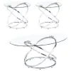 CoasterEssence 722373 Warren - 3 Piece Oval Glass Top Coffee Table Set - Chrome