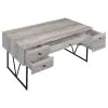 CoasterEveryday 801999 Analiese - 4-Drawer Writing Desk - Gray Driftwood