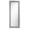 CoasterEssence 961636 Valerie - Acrylic Crystal Floor Mirror - Silver