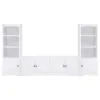 Coaster Fine Furniture 724113-SET Laughlin - 3 Piece Entertainment Center TV Stand - White