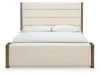 Benchcraft® B863B4 Benchcraft® B863B4 Marxmore - King Upholstered Storage Bed - Brown