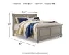 Ashley Furniture B733B34 Ashley Furniture B733B34 Lettner - King Sleigh Bed - Light Gray