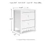 Ashley Furniture EB1810-292 Hallityn - Two Drawer Night Stand - White