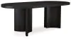 Ashley Furniture D821/25/01(2)/02A/60 Rowanbeck - 8 Pc. - Dining Table, 4 Side Chairs, 2 Arm Chairs, Server - Black