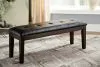 Ashley Furniture D596/35/01(4)/00 Ashley Furniture D596/35/01(4)/00 Haddigan - 6 Pc. - Extension Table, 4 Side Chairs, Bench - Dark Brown
