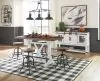 Ashley Furniture D546/13/224(4)/60 Ashley Furniture D546/13/224(4)/60 Valebeck - 6 Pc. - Counter Table, 4 Barstools, Server - White