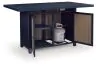 Ashley Furniture PCP587-665 East Beach - Rectangular Bar Table With Fire Pit - Blue