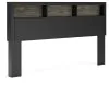 Ashley Furniture PCB1118-169 Ashley Furniture PCB1118-169 Broachmyn - Lighted King Bookcase Headboard - Black / Gray
