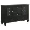 CoasterEssence 201329Q-S5 Sandy Beach - 5 Piece Queen Bedroom Set - Black