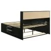 CoasterEssence 202701KE Briana - Wood Eastern King Storage Bookcase Bed - Black