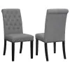 CoasterEssence 115162 Alana - Fabric Upholstered Dining Side Chair (Set of 2) - Gray