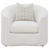 CoasterEssence 509173 Rainn - Boucle Upholstered Sloped Arm Accent Chair - Latte