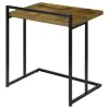 CoasterEveryday 936122 Dani - Rectangular C-Shaped Sofa Side Table - Rustic Nutmeg