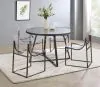 Coaster Fine Furniture 120630 Jillian - Round Mirror Top Dining Table - Black Nickel
