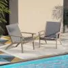 New Classic G5532-72 Radius - Patio Wood And Wicker Side Chair (Set of 2) - Gray